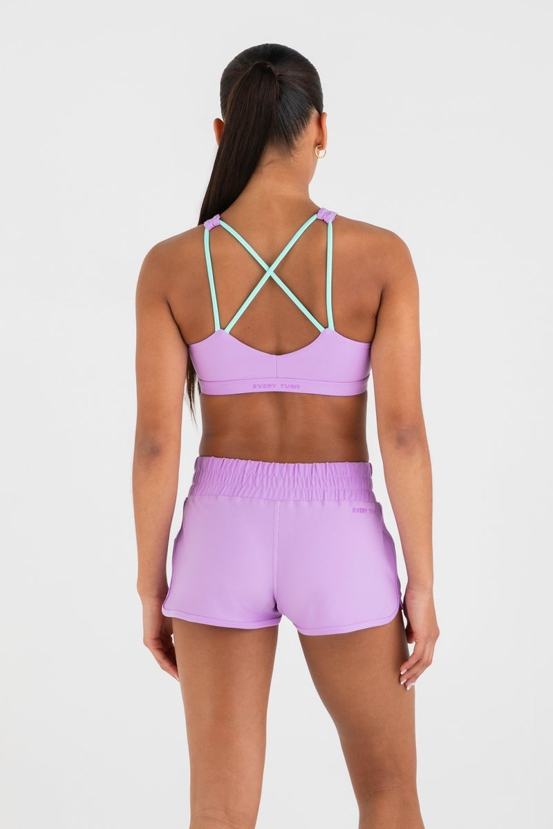 Ecstatic Crop Top in Lavender  - Back View