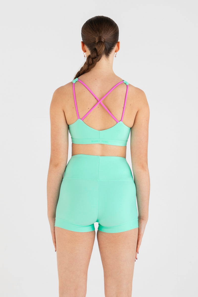 Ecstatic Crop Top in Mint Candy  - Back View