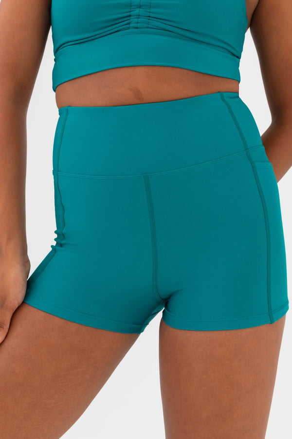 Phone Pocket Short in Amazonia by Every Turn - Up Close Front View Product